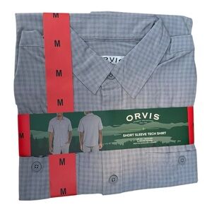 Orvis Light Gray Short Sleeve Tech Shirt UPF30 M